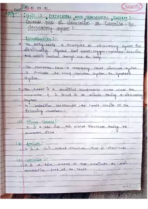 Circulatory and Urogenital System